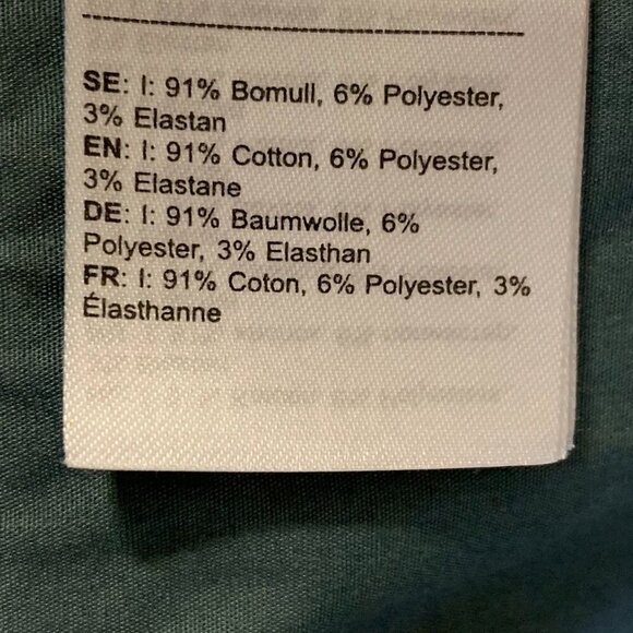 FjallRaven Women's Flat‎ Front Zipper Pocket Cotton Tapered Chinos Size 32 - Picture 9 of 13